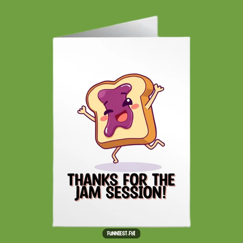 Free Printable Thank You Card: Giggling Toast Cartwheel Funny Downloadable