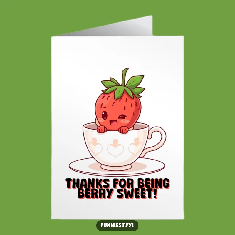 Free Printable Thank You Card: Strawberry Teacup's Thanks for You!