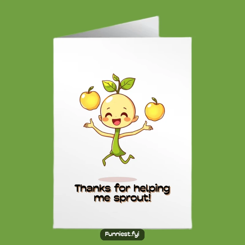 Free Printable Thank You Card: Sprout Juggler's Thanks for Your Support!
