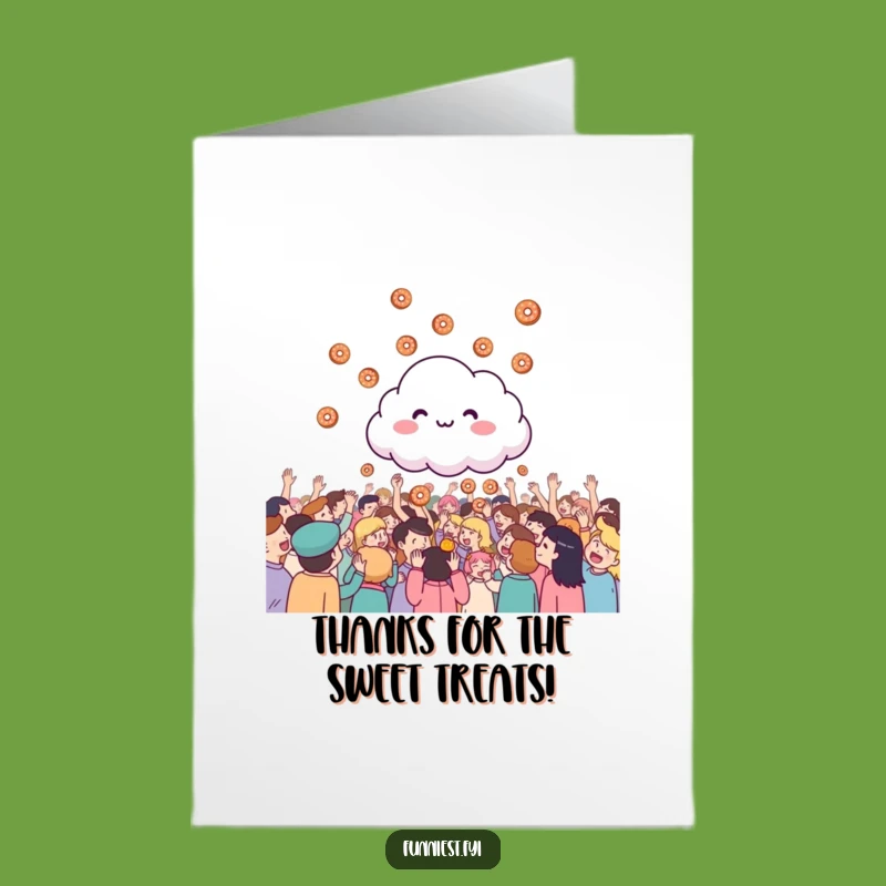 Free Printable Thank You Card: Cloud Donut Humor Downloadable Gratitude