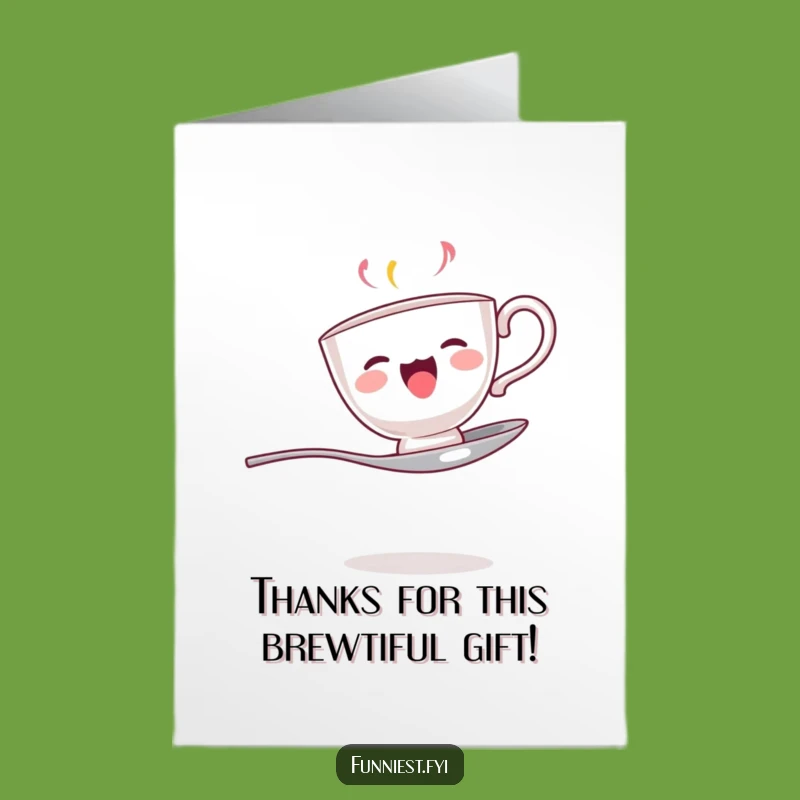Free Printable Singing Teacup Thank You Card - Funny DIY Downloadable Gift
