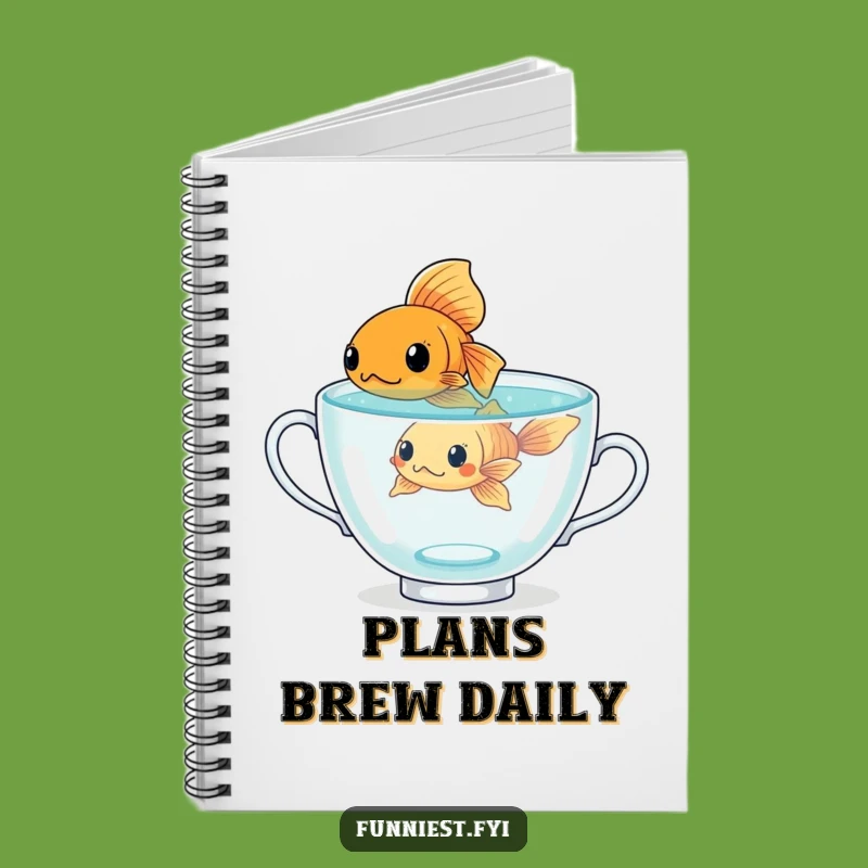 Funny Goldfish Teacup Notebook: Goal Setting, Perfect Funny Gift