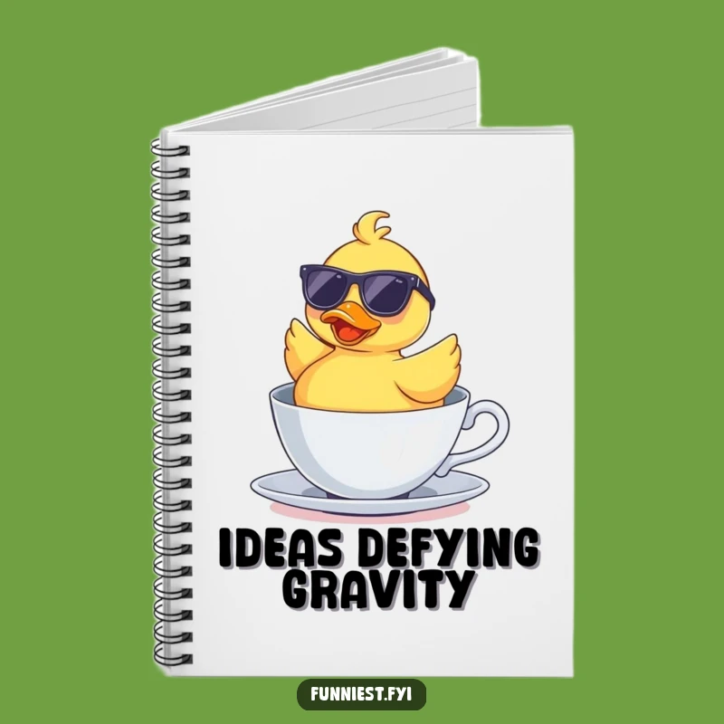 Funny Rubber Duck Upside Down Notebook - Hilarious Journal Gift Idea