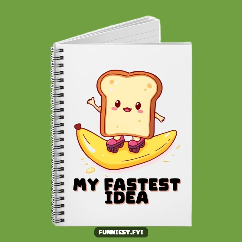 Funny Toast Roller Skates Notebook - Hilarious Journal for Budding Chefs