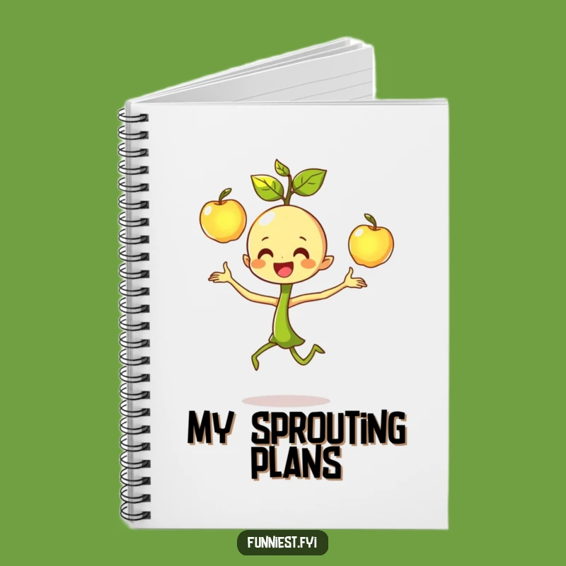 Funny Sprout Juggling Notebook: Dancing Character's Focused Joy Journal, Gift!