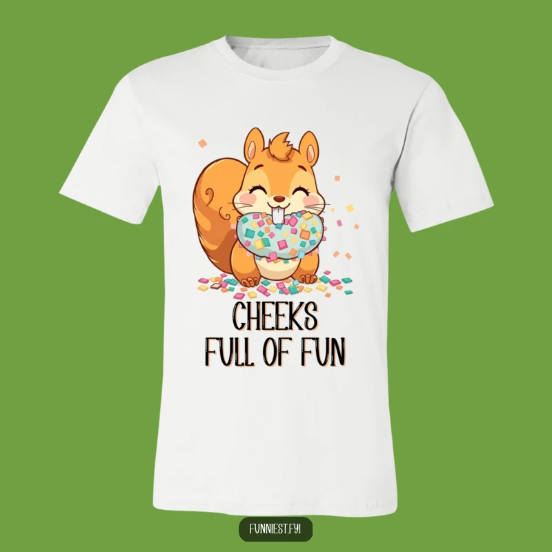 Funny Squirrel Confetti T-Shirt: Wear Your Party Spirit with This Hilarious Tee