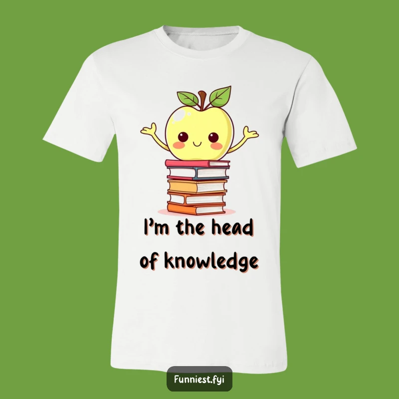 Funny Apple Books T-Shirt: Wear Your Smarts with This Hilarious Tee