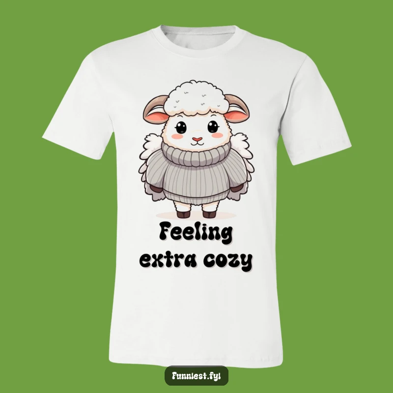 Funny Sheep Sweater T-Shirt: Overdressed Sheep, Fluffy Fashion, Perfect Gift