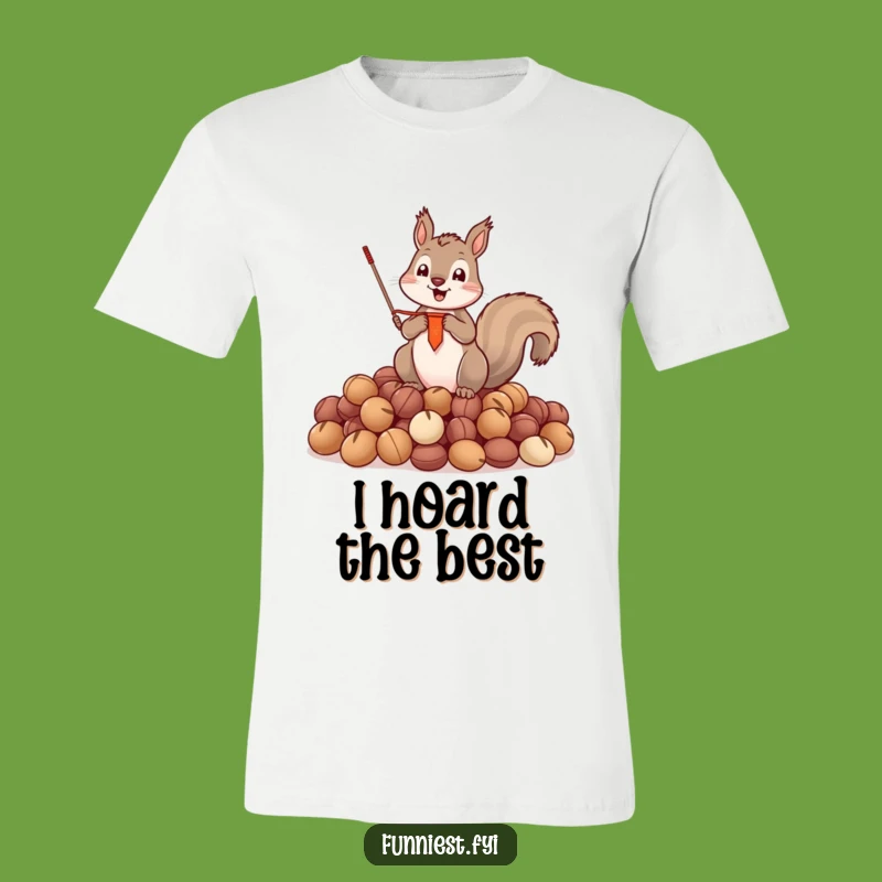 Funny Squirrel Nut Champion T-Shirt - Triumphant Banner Squirrel Tee for Celebrations