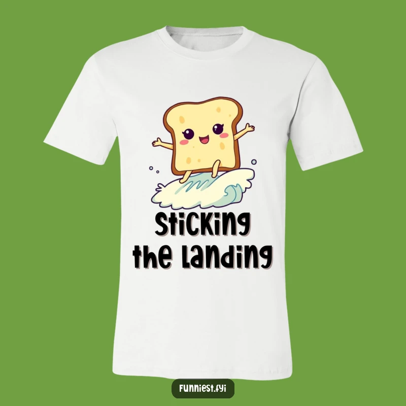 Funny Toast Surfing Butter T-Shirt - Hilarious Breakfast Adventure Tee