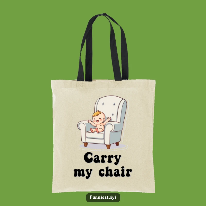 Funny Tiny Person Armchair Tote Bag - Carry Your Comfort & Smiles