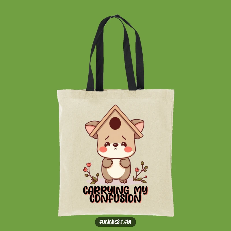 Funny Birdhouse Tote Bag: Lost Animal Carrier - Stylish and Hilarious Gift!