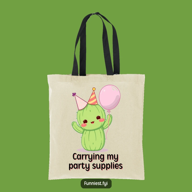 Funny Cactus Party Tote Bag - Hilarious Accessory for Celebrations