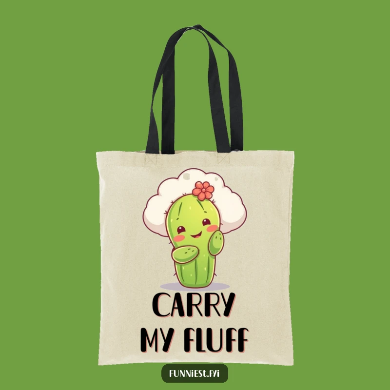 Funny Cactus Cloud Hug Tote Bag: Carry Your Dreams with Whimsy