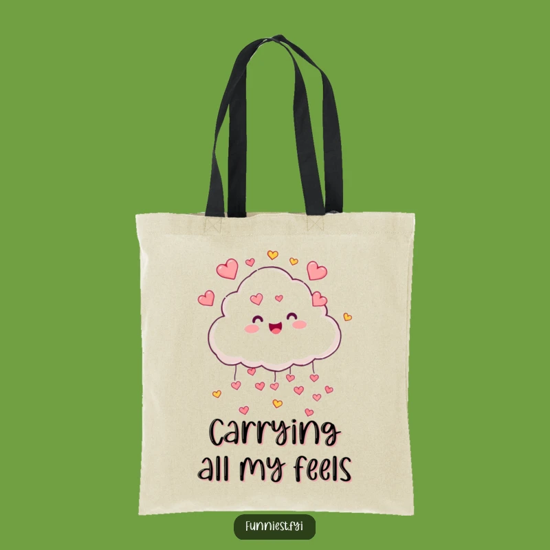 Funny Cloud Hearts Tote Bag - Carry Love with Joyful Style
