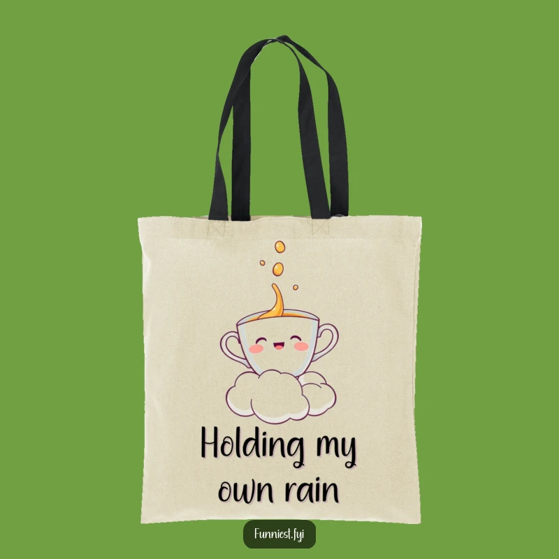 Funny Teacup Cloud Tote Bag: Whimsical & Hilarious Carry-All Bag