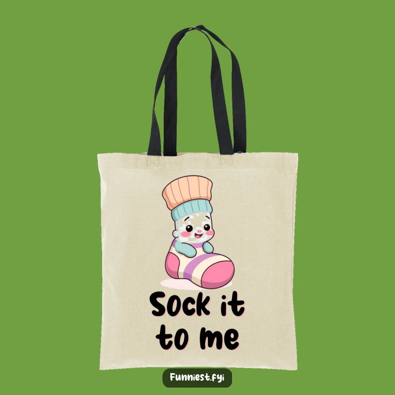 Funny Giggling Sock Tote Bag: Carry Your Essentials with a Giggle and Style
